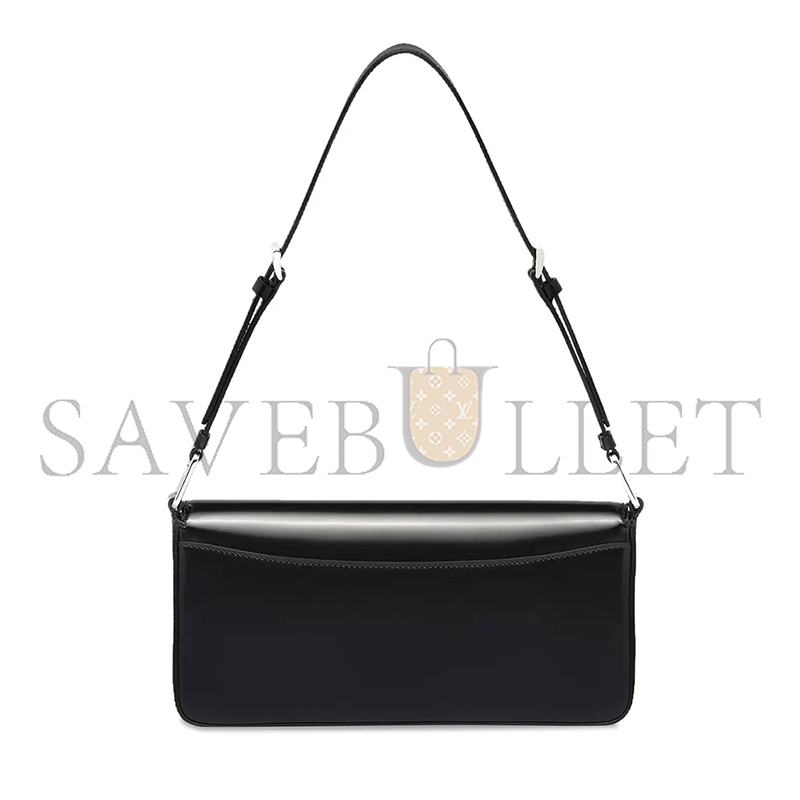 PRADA FEMME BRUSHED-LEATHER SHOULDER BAG 1BD323 (26*12*4.8cm)